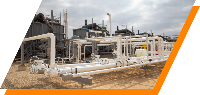 Pipes and compressors at the Kinetik's Sierra Grande facility