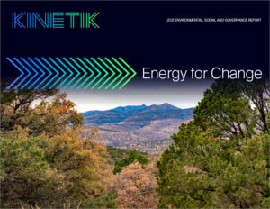 Kinetik 2021 ESG Report Cover